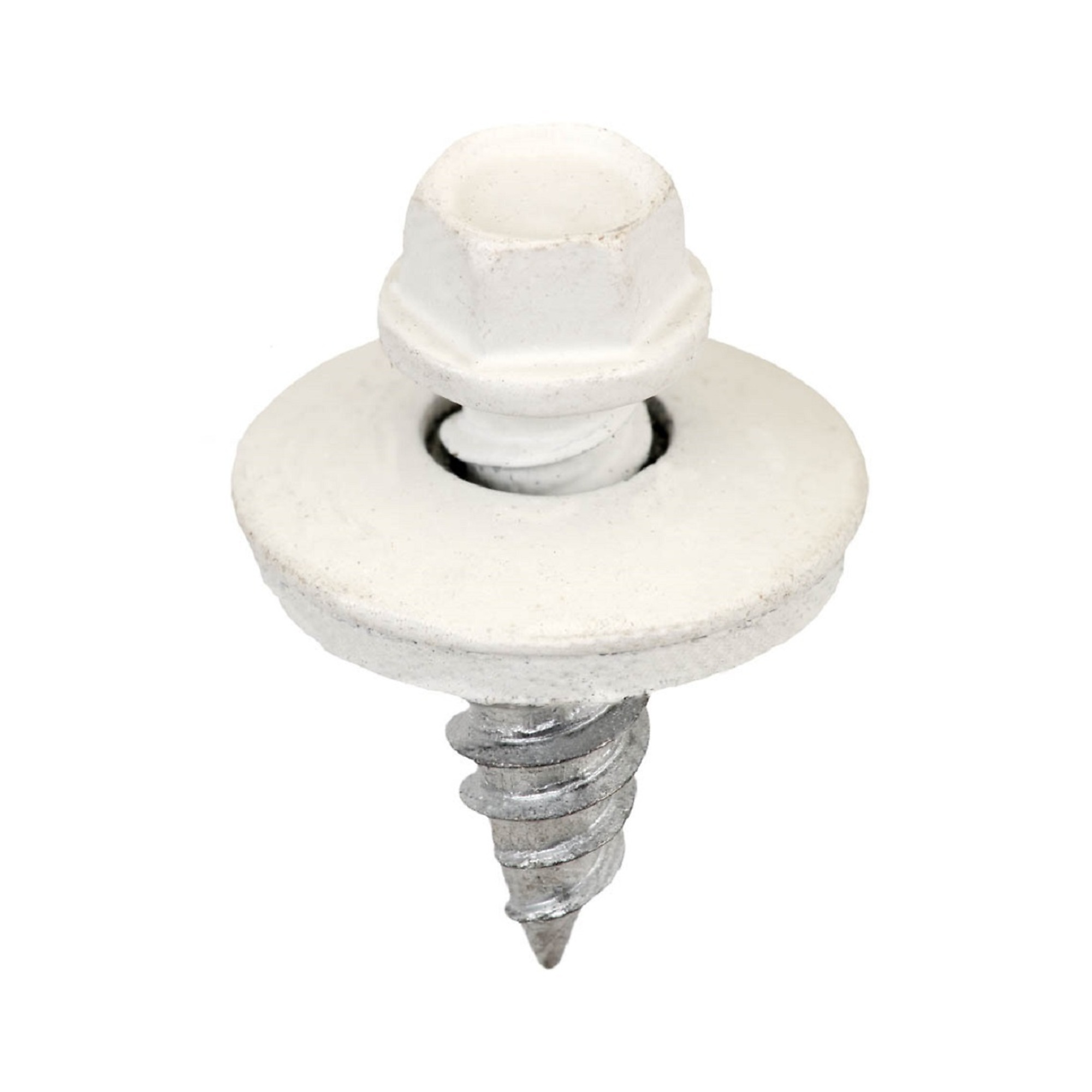 Acorn Hardware Hex Stitch Screws — #12 x 3/4in., White, 250 Pcs, Model# SW-SS1234W250